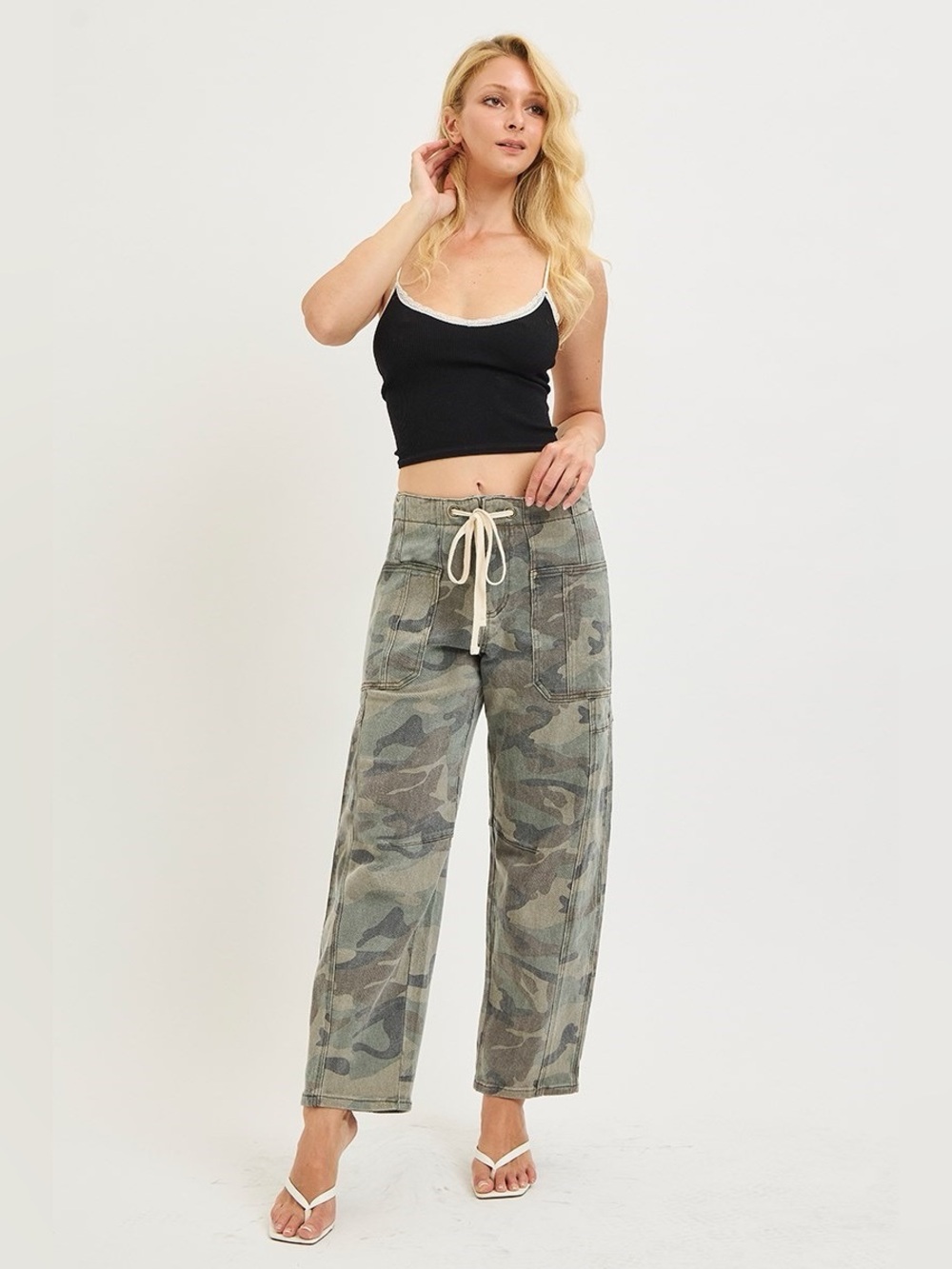 PGC21969 CAMO Risen SLOUCHY CROP BARREL CAMO PANTS - Picture 4 of 4